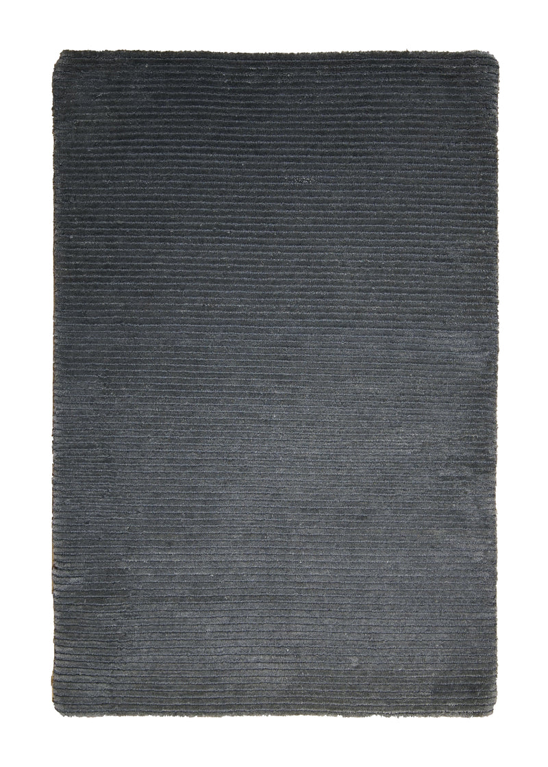 A28625 Oriental Rug Indian Handmade Area Modern 2'2'' x 3'2'' -2x3- Gray Loop & Pile Stripes Design