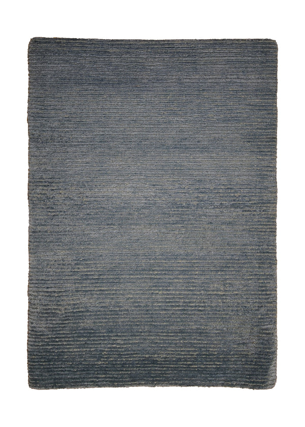 A28626 Oriental Rug Indian Handmade Area Modern 2'1'' x 3'0'' -2x3- Blue Loop & Pile Stripes Design