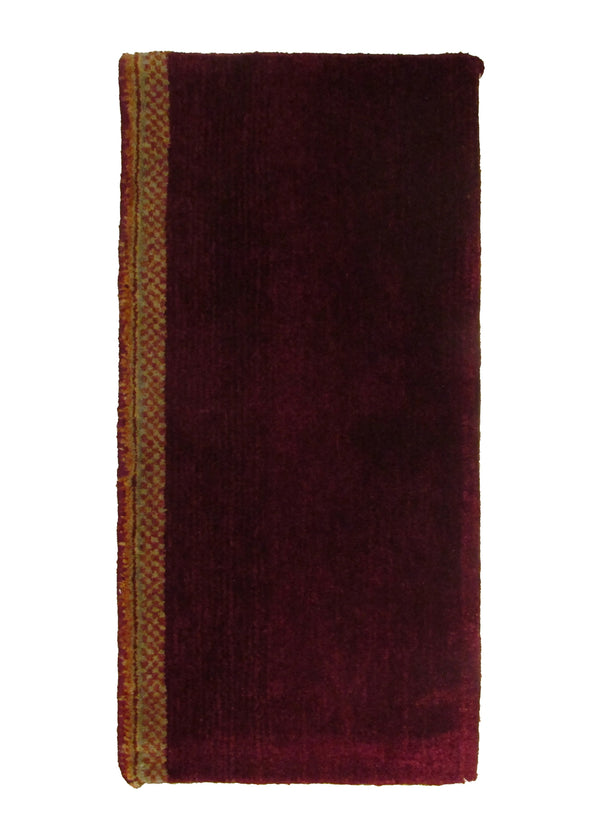 A28750 Oriental Rug Pakistani Handmade Area Transitional Tribal 1'3'' x 2'8'' -1x3- Red Gabbeh Stripes Design