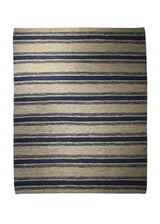 A28783 Oriental Rug Indian Handmade Area Modern 4'12'' x 7'11'' -5x8- Brown Blue Stripes Design