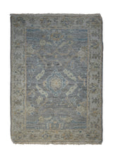 A28937 Oriental Rug Indian Handmade Area Transitional 2'0'' x 3'0'' -2x3- Whites Beige Geometric Oushak Design