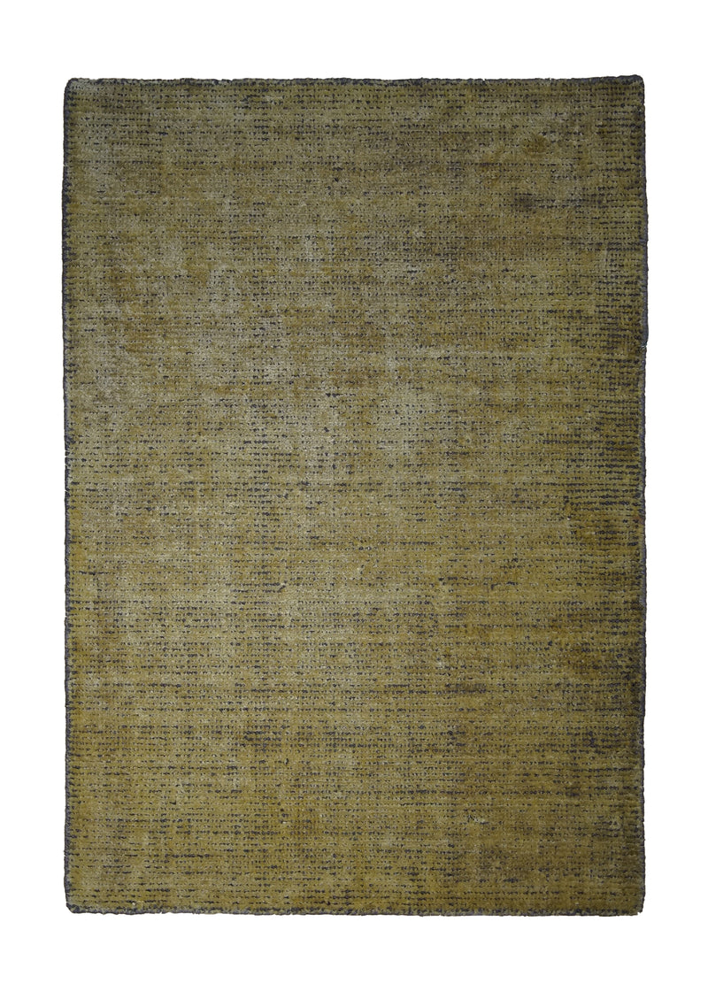 A28941 Oriental Rug Indian Handmade Area Modern 2'0'' x 3'0'' -2x3- Yellow Gold Geometric Plain Design