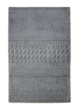 A28958 Oriental Rug Indian Handmade Area Modern Neutral 2'0'' x 3'0'' -2x3- Whites Beige Geometric Stripes Design