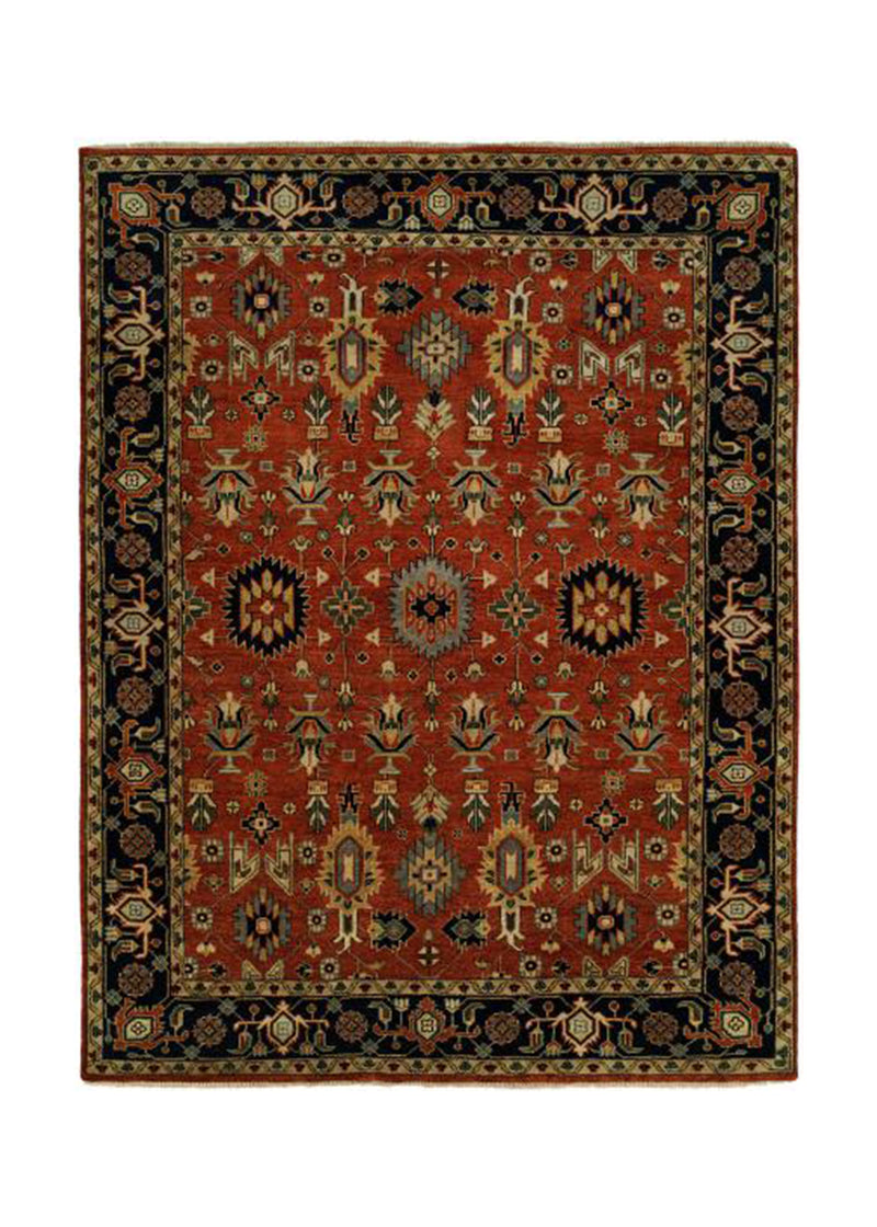 A28969 Oriental Rug Indian Handmade Runner Transitional Tribal 2'6'' x 9'9'' -3x10- Red Geometric Kazak Design