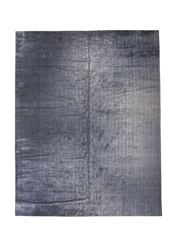 A28971 Oriental Rug Indian Handmade Area Modern 11'11'' x 14'11'' -12x15- Blue Geometric Plain Design
