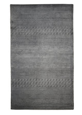 A28987 Oriental Rug Indian Handmade Area Modern Neutral 3'2'' x 5'2'' -3x5- Gray Whites Beige Stripes Geometric Design