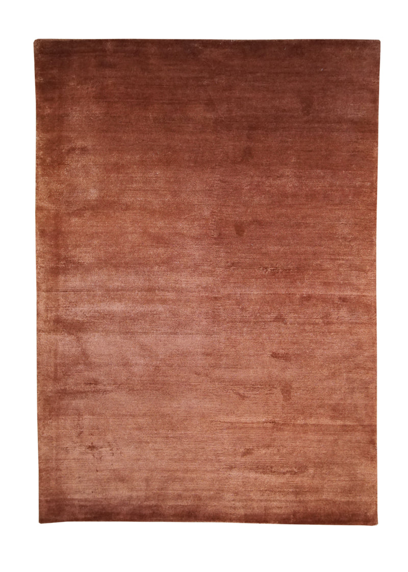 A28990 Oriental Rug Indian Handmade Area Modern 4'3'' x 6'2'' -4x6- Red Plain Open Gabbeh Design