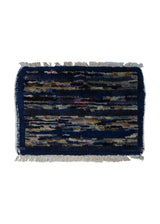 A29019 Oriental Rug Tibetan Handmade Area Tribal Antique 1'2'' x 1'8'' -1x2- Multi-color Blue Geometric Design