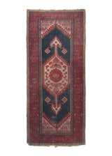 A29175 Persian Rug Malayer Handmade Area Tribal Antique 3'3'' x 6'3'' -3x6- Blue Red Geometric Design