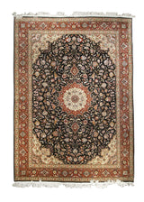 A29179 Oriental Rug Chinese Handmade Area Transitional 8'4'' x 11'8'' -8x12- Black Red Floral Design