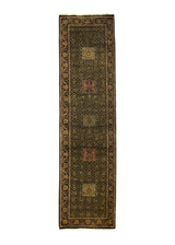 A29201 Oriental Rug Indian Handmade Runner Transitional 2'7'' x 9'11'' -3x10- Black Tea Washed Geometric Design.jpg