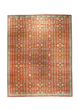 A29203 Oriental Rug Indian Handmade Area Transitional 11'11'' x 15'0'' -12x15- Yellow Gold Gray Geometric Design