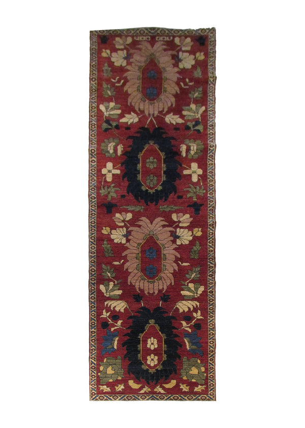 A29320 Oriental Rug Pakistani Handmade Runner Transitional Tribal 2'6'' x 9'11'' -3x10- Red Serapi Geometric Design