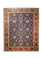 A29412 Oriental Rug Pakistani Handmade Area Transitional Tribal 7'11'' x 9'9'' -8x10- Blue Red Faryab Floral Design