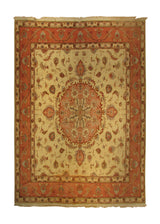 A29439 Persian Rug Tabriz Handmade Square Traditional 9'9'' x 9'11'' -10x10- Whites Beige Pink Naghsh Floral Design