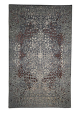 A29645 Oriental Rug Indian Handmade Area Modern 3'1'' x 5'1'' -3x5- Gray Purple Floral Design