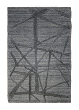 A29698 Oriental Rug Indian Handmade Area Modern Neutral 2'0'' x 3'0'' -2x3- Gray Crackle High Low Pile Design