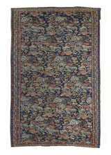 A29732 Persian Rug Sanandaj Handmade Area Tribal Antique 4'0'' x 6'4'' -4x6- Blue Red Kilim Floral Design