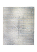 A29781 Oriental Rug Indian Handmade Area Modern 11'10'' x 15'2'' -12x15- Whites Beige Blue Geometric Design