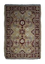 A29788 Oriental Rug Pakistani Handmade Area Transitional 2'6'' x 3'6'' -3x4- Yellow Gold Red Antique Washed Oushak Floral Design