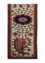 A29978 Oriental Rug Pakistani Handmade Runner Transitional Tribal 2'7'' x 9'10'' -3x10- Whites Beige Red Serapi Geometric Design