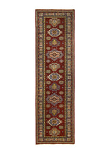 A30018 Oriental Rug Pakistani Handmade Runner Transitional Tribal 2'11'' x 9'9'' -3x10- Red Kazak Geometric Design.jpg