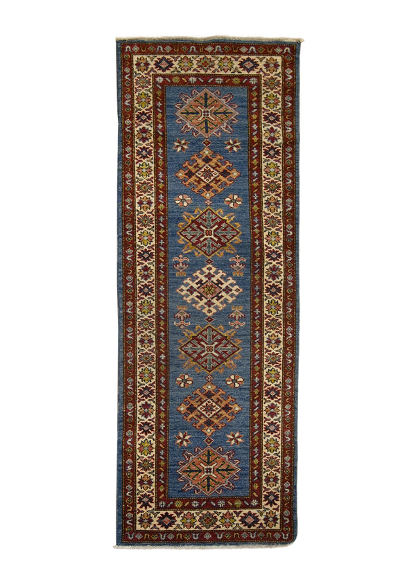 A30050 Oriental Rug Pakistani Handmade Runner Transitional Tribal 2'1'' x 5'8'' -2x6- Blue Kazak Geometric Design.jpg