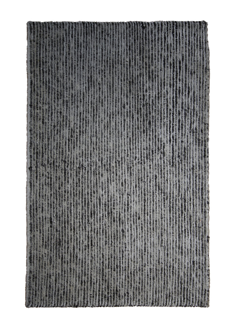 A30187 Oriental Rug Indian Handmade Area Transitional 2'6'' x 4'0'' -3x4- Whites Beige Gray Stripes Design