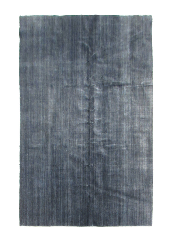 A30191 Oriental Rug Indian Handmade Area Modern 5'8'' x 9'0'' -6x9- Blue Plain Design