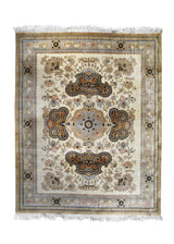 A30200 Oriental Rug Chinese Handmade Area Traditional 7'12'' x 10'0'' -8x10- Whites Beige Blue Floral Design