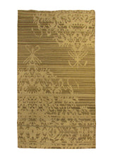 A30203 Oriental Rug Indian Handmade Runner Modern 3'1'' x 6'0'' -3x6- Whites Beige Geometric Abstract Design