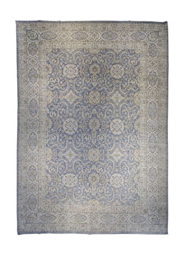 A30226 Oriental Rug Pakistani Handmade Area Transitional Neutral 9'11'' x 14'0'' -10x14- Blue Whites Beige Antique Washed Oushak Floral Design