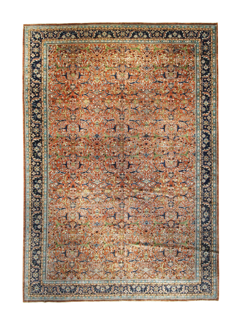 A30238 Oriental Rug Pakistani Handmade Area Transitional 12'0'' x 17'3'' -12x17- Red Blue Bakhshayesh Floral Nooristan Design
