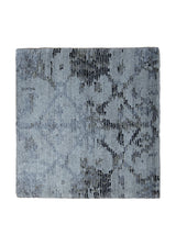 A30340 Oriental Rug Indian Handmade Area Modern 1'6'' x 1'6'' -2x2- Gray Geometric Abstract Design