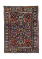 A30458 Persian Rug Azerbaijan Handmade Area Tribal 4'6'' x 6'4'' -5x6- Red Floral Design
