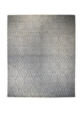 A30495 Oriental Rug Pakistani Handmade Area Transitional 8'1'' x 10'1'' -8x10- Whites Beige Blue Gabbeh Geometric Design