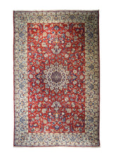 A30524 Persian Rug Yazd Handmade Area Traditional 10'2'' x 15'9'' -10x16- Red Whites Beige Floral Design