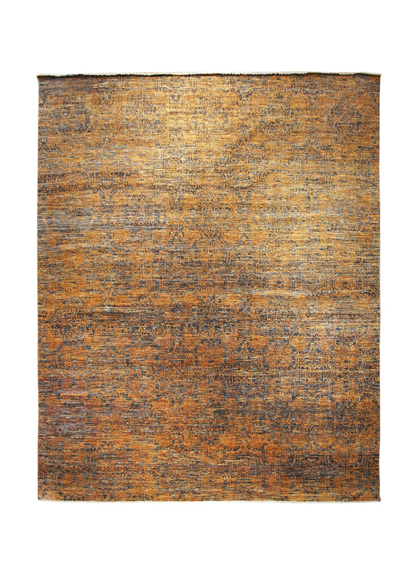 A30589 Oriental Rug Indian Handmade Area Transitional 10'1'' x 12'10'' -10x13- Red Black Geometric Design