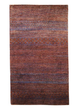 A30618 Oriental Rug Pakistani Handmade Area Transitional Tribal 3'9'' x 6'5'' -4x6- Red Blue Gabbeh Grass Design