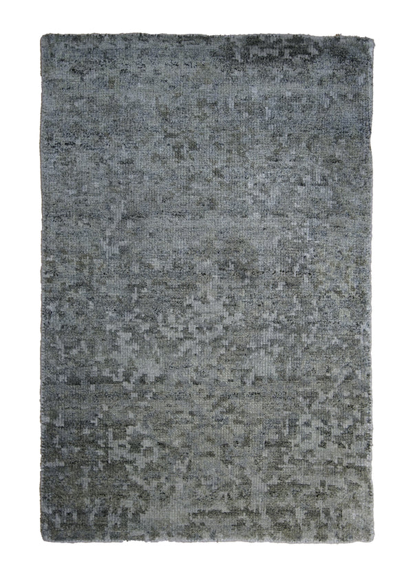 A30628 Oriental Rug Indian Handmade Area Modern 2'0'' x 3'0'' -2x3- Brown Whites Beige Splatter Abstract Design