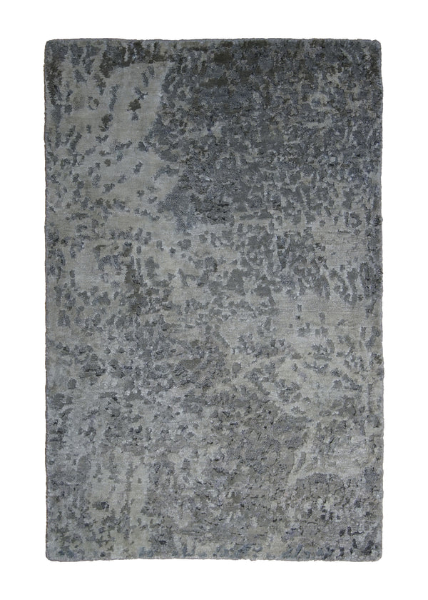 A30629 Oriental Rug Indian Handmade Area Modern Neutral 2'0'' x 3'0'' -2x3- Whites Beige Splatter Abstract Design
