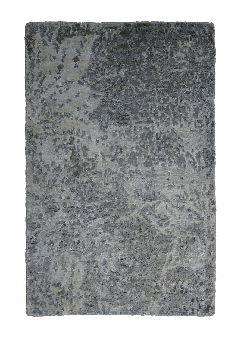 A30629 Oriental Rug Indian Handmade Area Modern Neutral 2'0'' x 3'0'' -2x3- Whites Beige Splatter Abstract Design