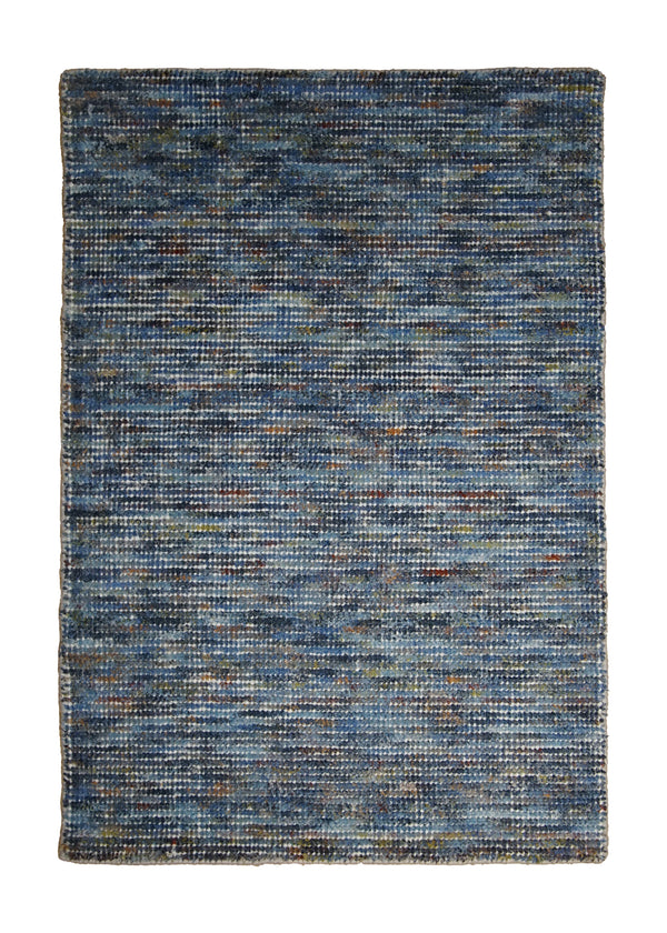 A30635 Oriental Rug Indian Handmade Area Modern 2'0'' x 3'0'' -2x3- Blue Plain Design