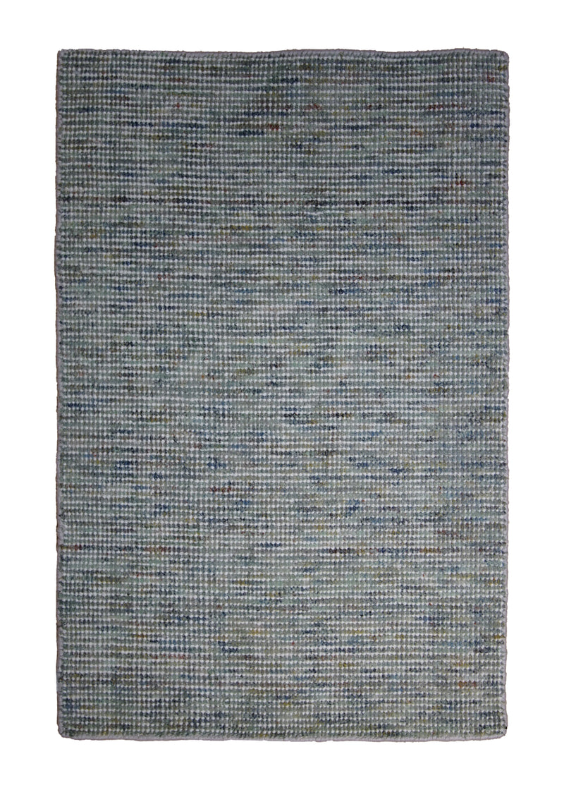 A30638 Oriental Rug Indian Handmade Area Modern 2'0'' x 3'0'' -2x3- Whites Beige Plain Design
