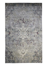 A30724 Oriental Rug Indian Handmade Area Modern 2'11'' x 4'10'' -3x5- Whites Beige Erased Geometric Abstract Design