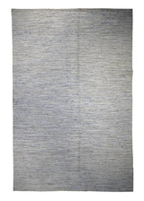 A30729 Oriental Rug Indian Handmade Area Neutral 5'10'' x 9'1'' -6x9- Whites Beige Stripes Design