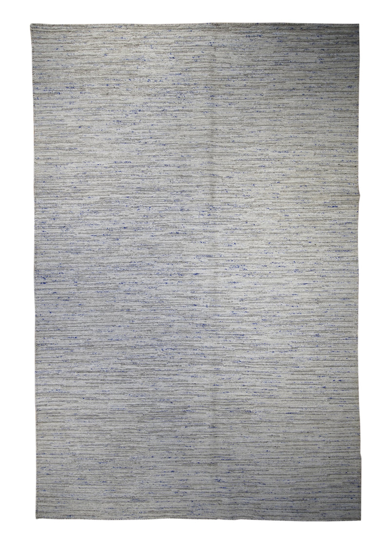 A30729 Oriental Rug Indian Handmade Area Neutral 5'10'' x 9'1'' -6x9- Whites Beige Stripes Design