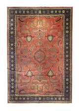 A30754 Oriental Rug Indian Handmade Area Traditional 12'0'' x 17'9'' -12x18- Red Blue Sarouk Floral Design