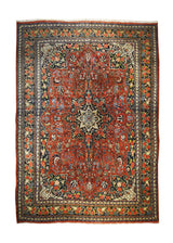 A30810 Persian Rug Bijar Handmade Area Traditional Antique 9'3'' x 13'0'' -9x13- Red Floral Design