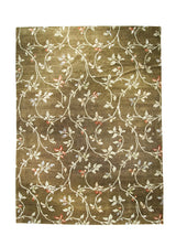 A30832 Oriental Rug Indian Handmade Area Transitional 9'7'' x 13'5'' -10x13- Brown Floral Design